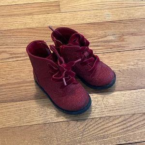 Cat & Jack Red Sparkly Toddler Girls Boots size 5